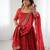 rust georgette embellished anarkali kurta with  dupatta