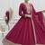 pink anarkali with dupatta in silk blend  with sequence embroidery work