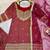 Maroon Color Front Embroidery Work With Fancy Lace Printed French Crepe Kurti Set