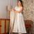 white banarasi jacquard silk blend   sleeveless dress for gen z girl
