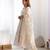 white banarasi jacquard silk blend   sleeveless dress for gen z girl
