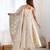 white banarasi jacquard silk blend   sleeveless dress for gen z girl
