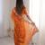 Orange Color Zari Embroidered & Hotfix work Silk blend Saree