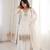 white color festive eid special silk blend suit dress palazzo style for  women's