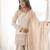off white silk blend  kurta suit set with embroidery work