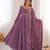 mauve pink  fox blooming georgette anarkali dress with dupatta
