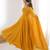 yellow  fox blooming georgette anarkali dress with dupatta
