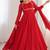 red  fox blooming georgette anarkali dress with dupatta