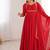 red  fox blooming georgette anarkali dress with dupatta