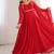 red  fox blooming georgette anarkali dress with dupatta