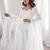 off white color chanderi silk blend three piece anarkali suit