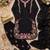 Black Color Embroidery Work Silk Blend Salwar Suit