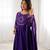 Purple designer heavy pure silk blend  anarkali gown set with beads handwork, for women's