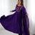Purple designer heavy pure silk blend  anarkali gown set with beads handwork, for women's