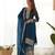 trendy teal jari work kurta with fancy embroidery pant and dupatta