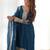 trendy teal jari work kurta with fancy embroidery pant and dupatta