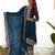 trendy teal jari work kurta with fancy embroidery pant and dupatta
