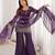 purple silk blend embroidered kurta set with bell bottom pant & dupatta