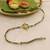 multicolor floral handcrafted beaded thread rakhi with roli chawal capsules