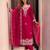 Women Embroidered Roman silk blend Kurta  Trouser & Dupatta Set