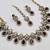 Maroon antique-plated agate stone necklace set with earrings & maang tikka