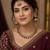 Maroon antique-plated agate stone necklace set with earrings & maang tikka