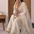 Ivory embroidered crunchy silk blend palazzo set with dupatta