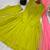 Green embroidered faux georgette gown set with dupatta