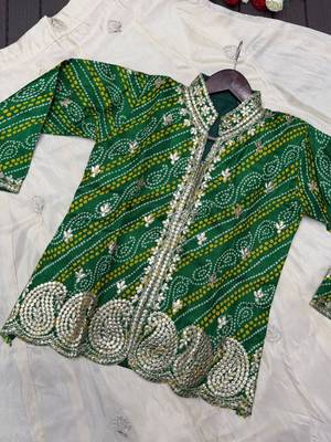 Dark Green Color Embroidery Thread & Sequence Work Simar Silk Blend Lehenga Choli Set 4