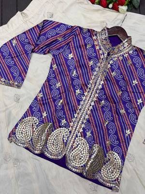 Purple Color Embroidery Thread & sequin Work Simar Silk Blend Lehenga Choli Set 3