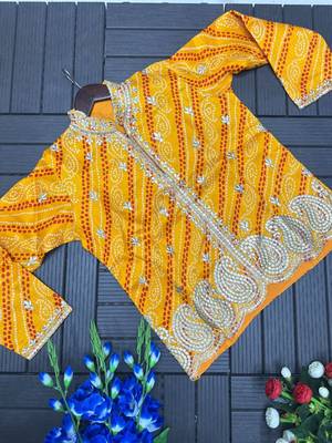 Yellow Color Embroidery Thread & sequin Work Simar Silk Blend Lehenga Choli Set 4