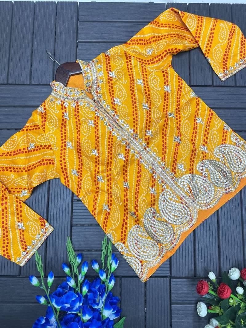 Yellow Color Embroidery Thread & sequin Work Simar Silk Blend Lehenga Choli Set