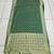 Dark Green Traditional Banarasi Silk Saree With Blouse Piece.