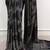 Black Color printed Work Satin Saree