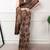 Coffee Color printed Work Satin Saree