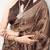 Coffee Color printed Work Satin Saree