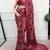 Maroon Color printed Work Satin Saree