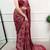 Maroon Color printed Work Satin Saree