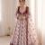 Baby Pink Color Designer Embellishment Embroidery Sequins Work Crep Printed Gown Set