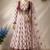Baby Pink Color Designer Embellishment Embroidery Sequins Work Crep Printed Gown Set
