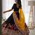 Black Faux Georgette Original Mirror Chain Stitch Chaniya Choli For Navratri Set with Yellow Dupatta