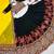 Black Faux Georgette Original Mirror Chain Stitch Chaniya Choli For Navratri Set with Yellow Dupatta