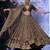 Brown Thai Silk Thread, Sequins & Dori Embroidered Lehenga Choli with Matching Dupatta