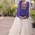 Royal Purple Traditional Kora Cotton Frill Chaniya Choli For Navratri set & Festive Wear