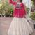 Hot Pink Traditional Kora Cotton Frill Chaniya Choli For Navratri Set & Festive Wear