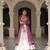 Wine & Off White Kora Cotton 12 Meter Frill Stitched Chaniya Choli For Navratri Set with Dori Latkan