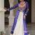 Royal Blue & Off White Kora Cotton 12 Meter Frill Stitched Chaniya Choli For Navratri with Dori Latkan