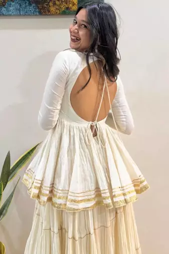 Premium Off White Pure Cotton Chaniya Choli For Navratri Set, Haldi, Festive & Traditional Wear