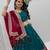 Festive Teal Blue  Georgette Chaniya Choli For Navratri Set with Thread and Sequence Work