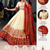 Women's Cream Kalamkari Print Tussar Silk Semi-Stitched Lehenga Choli with Foil Work & Gotta Patti Dupatta
